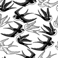 Flying Birds Pattern Vector Image
