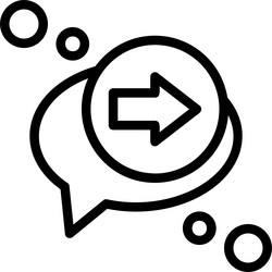forward message linear style icon design vector image