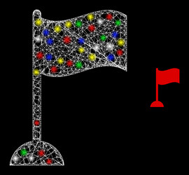magic intersected net flag marker icon vector image