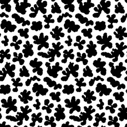 Black blobs grunge seamless pattern vector