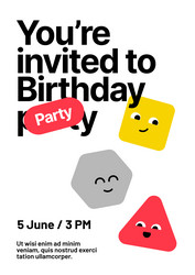 design layout template for birthday events vector image