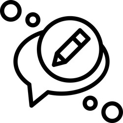 edit message linear style icon design vector image