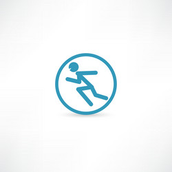 man running in circle vector image