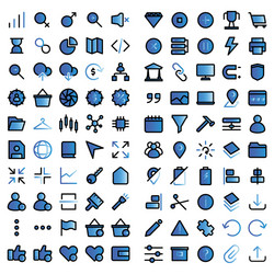 user interface icon set include vector