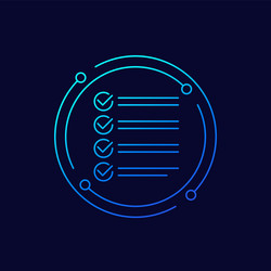 check list icon linear design vector image