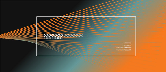 wave lines with blend effect on fluid gradient vector image