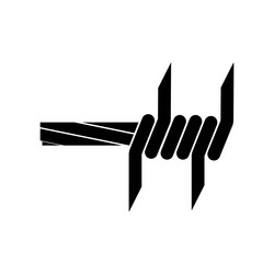 Barbed wire logo Royalty Free Vector Image - VectorStock