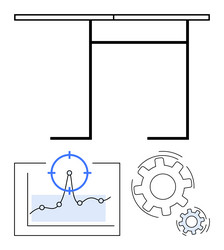 data analytics and workflow optimization vector image