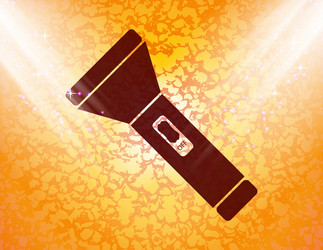 Flashlight flat modern web button and space vector