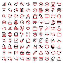 user interface icon set include vector