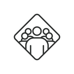 users icon in line design user profile vector image