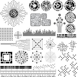 Abstract Circuit Pattern vector image