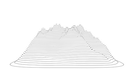 curve lines in shape part mountain range vector image