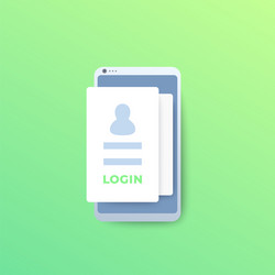 login mobile authentication icon vector image