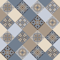 Portuguese azulejo ceramic tile seamless pattern vector