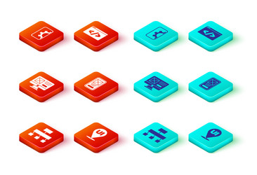 set site map ui or ux design front end vector image