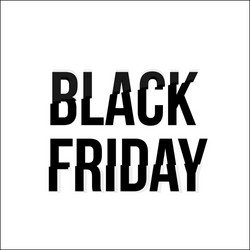 black friday typescript in glitch distorted font vector