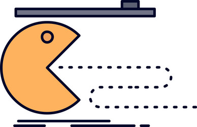 character computer game gaming pacman flat color vector image