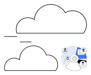cloud storage and data management concept vector image