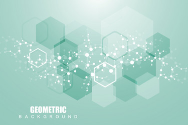 geometric abstract background with connected line vector image