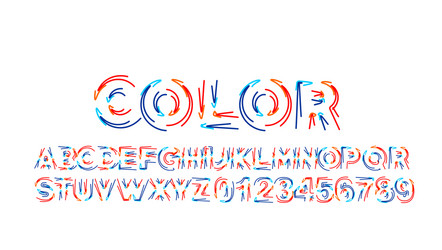 modern abstract font set alphabet text design vector image