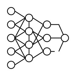 program hierarchy artificial intelligence line vector image
