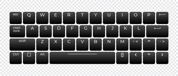 computer keyboard button layout template vector image