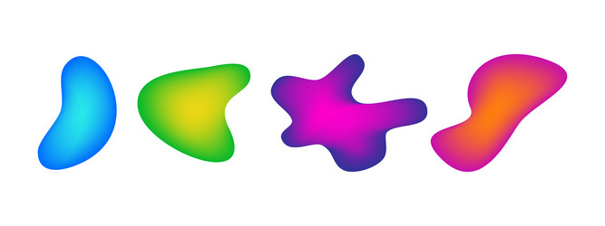 gradient liquid blob shapes vector image
