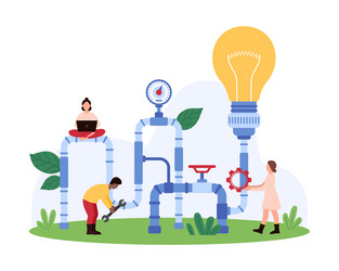 idea generation process solution creation vector image