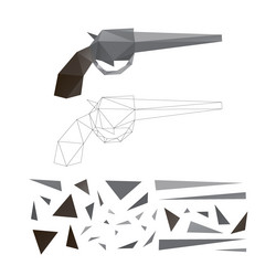 polygonal puzzle game constructor from triangles vector image