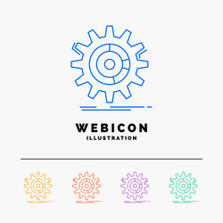 setting data management process progress 5 color vector image