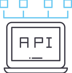api interface line icon outline symbol vector