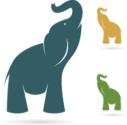 Cartoon elephant isolated on white background Vector Image