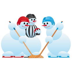 Hockey players and referee vector