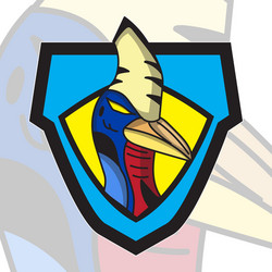 papuan wild cassowary logo mascot for company vector