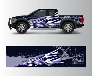 Racing Stripe Vehicle Wrap Vector Image