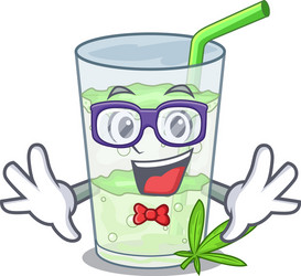 geek lassi juice bhang in botlo character vector image