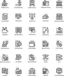 Money flow icons vector