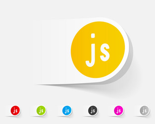 realistic design element js vector image