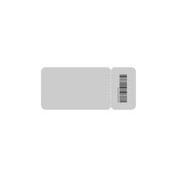 Template ticket in flat design blank Royalty Free Vector