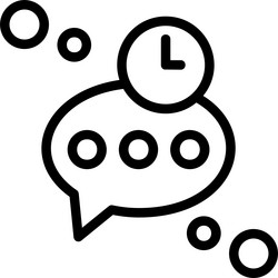 typing timeout linear style icon design vector image