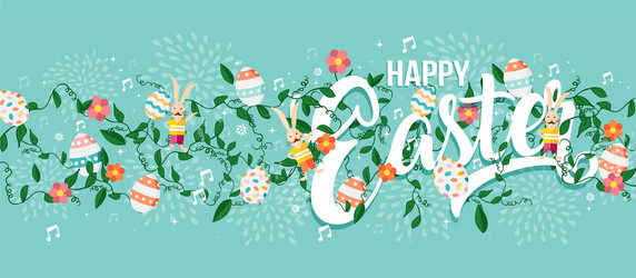 Happy Easter Spring Celebration Vector Image