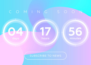 Modern Digital Countdown Timer vector image