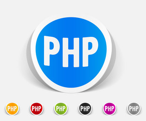 realistic design element php vector image
