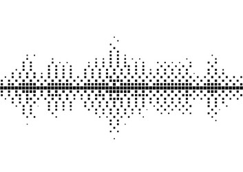 Sound Wave Halftone Pattern vector image