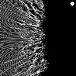 wave background with dots network design grid vector image