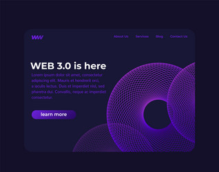 Web 3.0 Blockchain Website Concept vector image