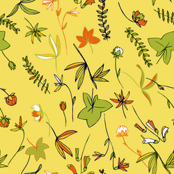 abstract seamless pattern with leaves vector image