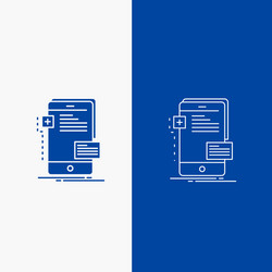 Frontend interface mobile phone developer line vector