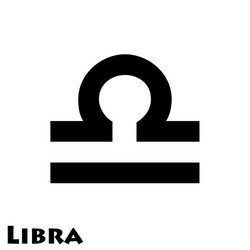 Libra zodiac sign logo vector